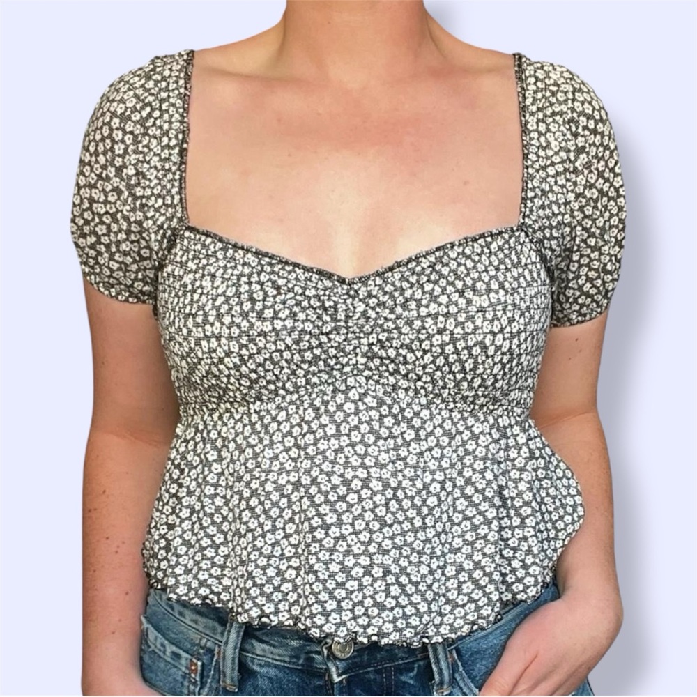 UO Angelo Smocked Babydoll Bodice Top​